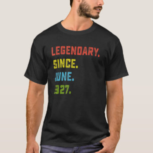 95e verjaardag Legenda sinds juni 1927 95 jaar T-shirt