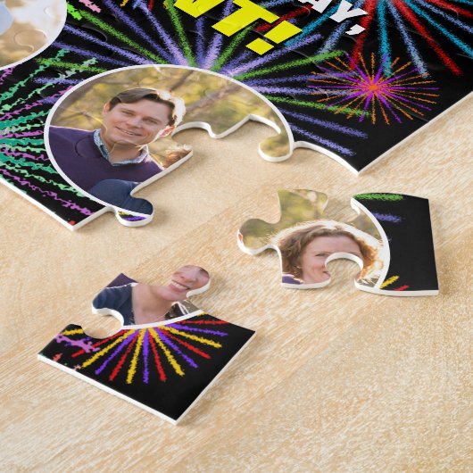 95e verjaardag: Leuke regenboog #, aangepaste naam Legpuzzel (Zijkant)