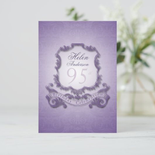 95e verjaardag  Lijst Kaart (Staand voorkant)