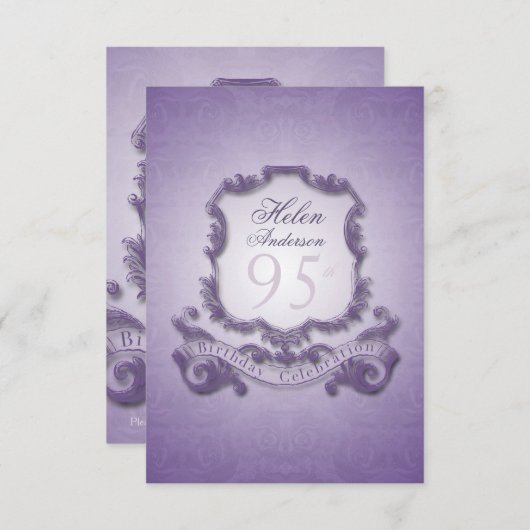 95e verjaardag Lijst Kaart (Voorkant / Achterkant)