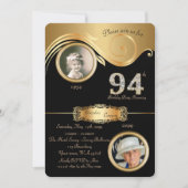 95e, Verjaardag Man 95e, elegante art deco, paarse Kaart (Voorkant)