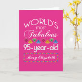 95e verjaardag meest verbluffende kleurrijke Parel Kaart (Gele Bloem)