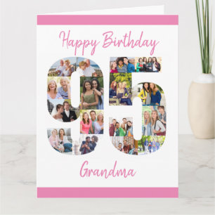 95e verjaardag Nummer 95 grote aangepaste fotocoll Kaart