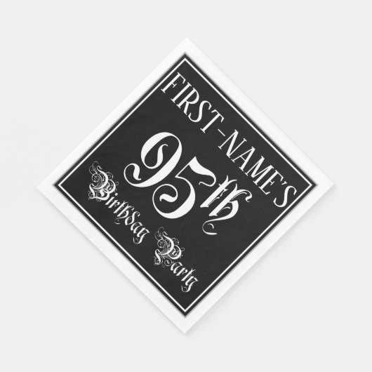 95e verjaardag Partij — Fancy Manuscript + de Naam Servet (Hoek)