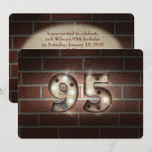 95e verjaardag Party-markiethouders lichten op bak Kaart (Voorkant / Achterkant)