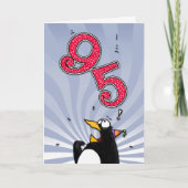 95e verjaardag - Penguin Surprise Kaart (Voorkant)