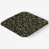 95e verjaardag Random Number Pattern Black/Gold Papieren Bordje (Gebogen)