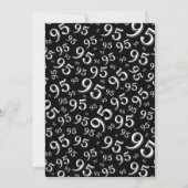 95e verjaardag Random Number Pattern Black/White Kaart (Achterkant)