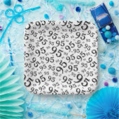 95e verjaardag Random Number Pattern Black/White Papieren Bordje (Feest)