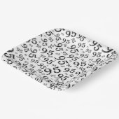 95e verjaardag Random Number Pattern Black/White Papieren Bordje (Gebogen)