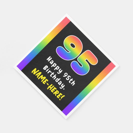 95e verjaardag: Regenboogspectrum # 95, Aangepaste Servet (Hoek)