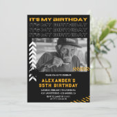 95e verjaardag uitnodigingen Mannen Fotospray verf (Staand voorkant)