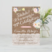 95e verjaardag uitnodigingen, verrassingsfeest nod kaart (Staand voorkant)