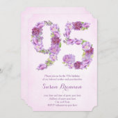 95e verjaardag uitnodigingen voor een vrouw , kunn (Voorkant / Achterkant)