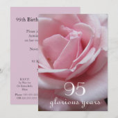 95e verjaardag van de geboorte!- roze roze roze ro kaart (Voorkant / Achterkant)