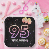 95e verjaardag van de jaarlagavond en Confetti Papieren Bordje (Feest)