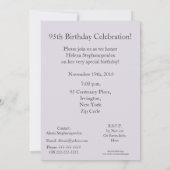 95e verjaardag van de verjaardag van de bruidsroze kaart (Achterkant)