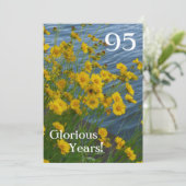 95e verjaardag van de vogelfeestdag/geel flesje +  kaart (Staand voorkant)