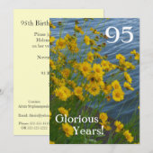 95e verjaardag van de vogelfeestdag/geel flesje +  kaart (Voorkant / Achterkant)