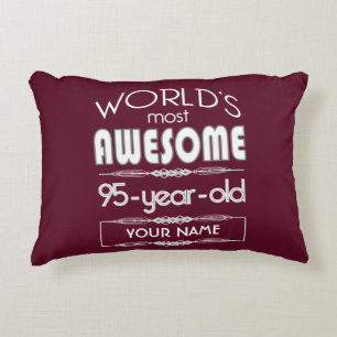 95e verjaardag van de Wereld Beste Fabulous Dark R Decoratief Kussen
