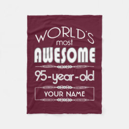 95e verjaardag van de Wereld Beste Fabulous Dark R Fleece Deken