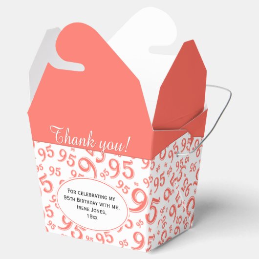95e verjaardag van het Koraalnummer van de partij  Bedankdoosjes (Geopend)