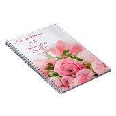 95e verjaardag van roze rozen notitieboek (Rechterzijde)