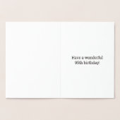 95e verjaardag: Vet "95 JAAR OUD!" Gold Foil Kaart (Binnen)