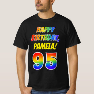95e verjaardag — Vet, Leuk, Regenboog 95, Aangepas T-shirt