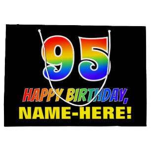 95e verjaardag: Vet, Vun, Eenvoudig, Regenboog 95 Groot Cadeauzakje