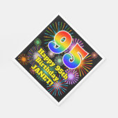 95e verjaardag: Vuurwapenpatroon van de vlinder + Servet (Hoek)