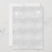 95e verjaardag zilveren glitter sparkles kaart (Achterkant)