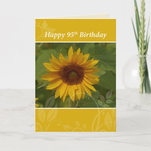 95e verjaardag zonnebloem kaart (Voorkant)