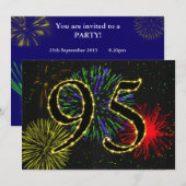 95e verjaardagsfeest uitnodigen kaart (Voorkant / Achterkant)