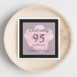 95e verjaardagsfeestje Roos papieren servetten