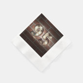 95e verjaardagsmarquee-teken op bakstenen muur servetten (Hoek)