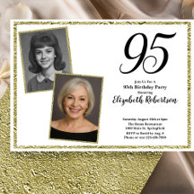 95ste aangepaste foto wit en goud