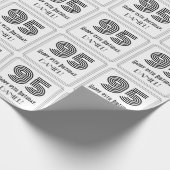 95ste verjaardag: Art Deco geïnspireerde stijl "95 Cadeaupapier (Hoek)