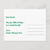 95ste verjaardag: Fun Stars Pattern, Rainbow 95, N Briefkaart (Achterkant)