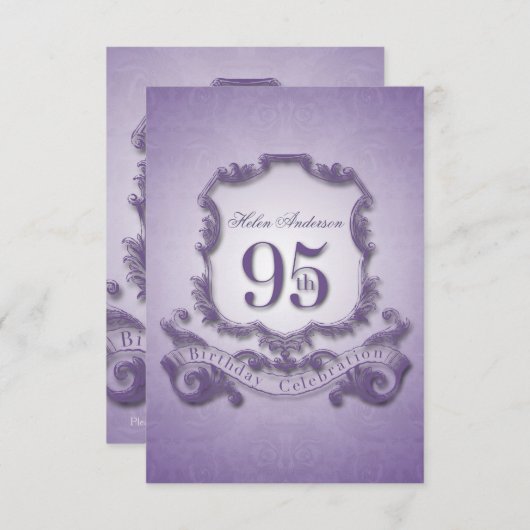 95ste verjaardag Lijst -2- Kaart (Voorkant / Achterkant)