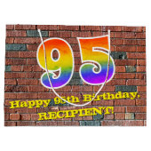 95ste verjaardag: Plezier, op graffiti geïnspireer Groot Cadeauzakje (Achterkant)