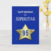 95ste verjaardag van een superster kaart (Gele Bloem)