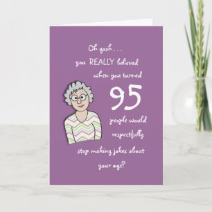 95ste verjaardag voor haar grappige kaart