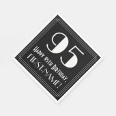 95th Birthday ~ Art Deco Geïnspireerde look "95",  Servet (Hoek)