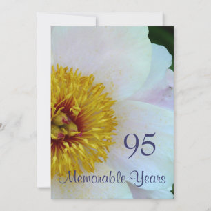 95th Birthday Celebration/Elegant White Peony Kaart