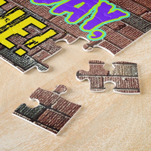 95th Birthday ~ Fun, Urban Graffiti geïnspireerd l Legpuzzel (Zijkant)