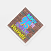 95th Birthday ~ Fun, Urban Graffiti geïnspireerd l Servet (Hoek)