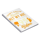 95th Birthday geeft grappig hoe je mijn leeftijd v Notitieboek (Rechterzijde)