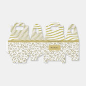 95th Birthday Gold and White Number Pattern Bedankdoosjes (Uitgevouwen)