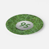 95th Birthday Golf Ball on Grass Paper Bord (Gekanteld)
